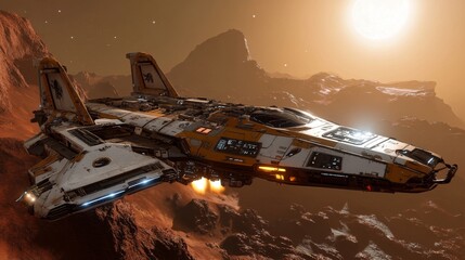 Astronaut Prepares for Moonbase Return Launch in Spacecraft from Lunar Surface