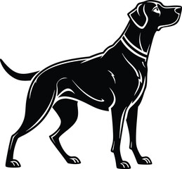 Standing Dog silhouette, Dog vector, Dog standing icon