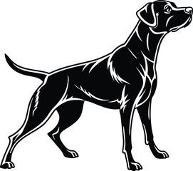 Standing Dog silhouette, Dog vector, Dog standing icon