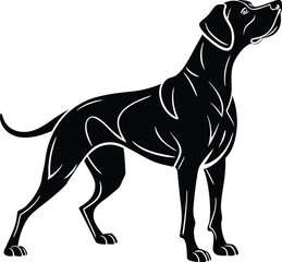 Standing Dog silhouette, Dog vector, Dog standing icon