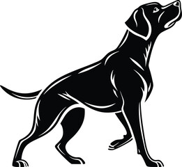Standing Dog silhouette, Dog vector, Dog standing icon