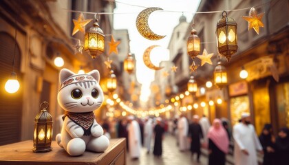 Cat-Decorated Ramadan Street 02