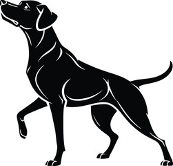 Standing Dog silhouette, Dog vector, Dog standing icon
