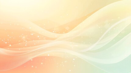 Abstract Pastel Waves with Sparkling Lights Background