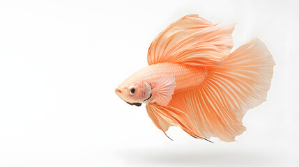 Obraz premium close up of majestic betta fish with flowing fins, showcasing its vibrant colors and graceful movement in serene environment