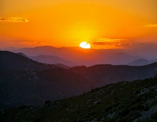 Obraz premium sunrise in the mountains