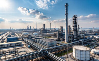 Industrial Refinery Complex Petroleum, Petrochemical, Processing, Manufacturing, Energy, Production,