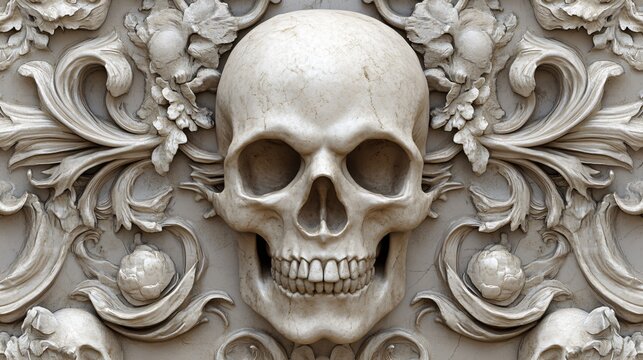 High-Resolution Skull Seamless Pattern for Stunning Visuals