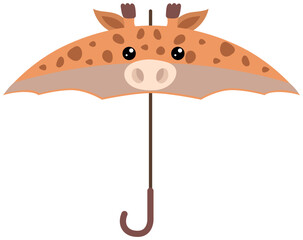 Giraffe-Themed Umbrella sticker