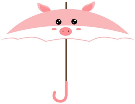 Cute Rabbit Umbrella sticker