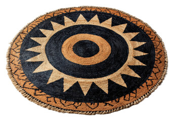 Obraz premium Artisanal woven basket cultural heritage home indoor top view isolated on transparent background