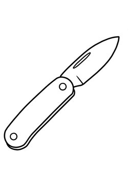 recommend clip art: pocket knife sketch 