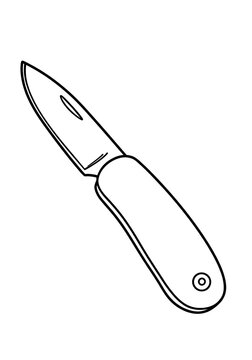 black and white pocket knife clip art preview