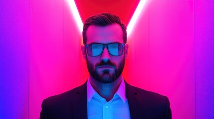 Fototapeta premium Metaverse technology in a creative digital workspace a businessman's perspective