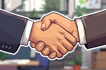 A dynamic handshake captures the essence of professional growth and cooperation, symbolizing the significance of trust and mutual understanding in achieving success together.