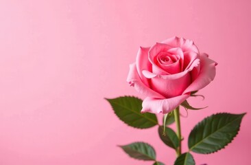 Pink roses on pastel background.