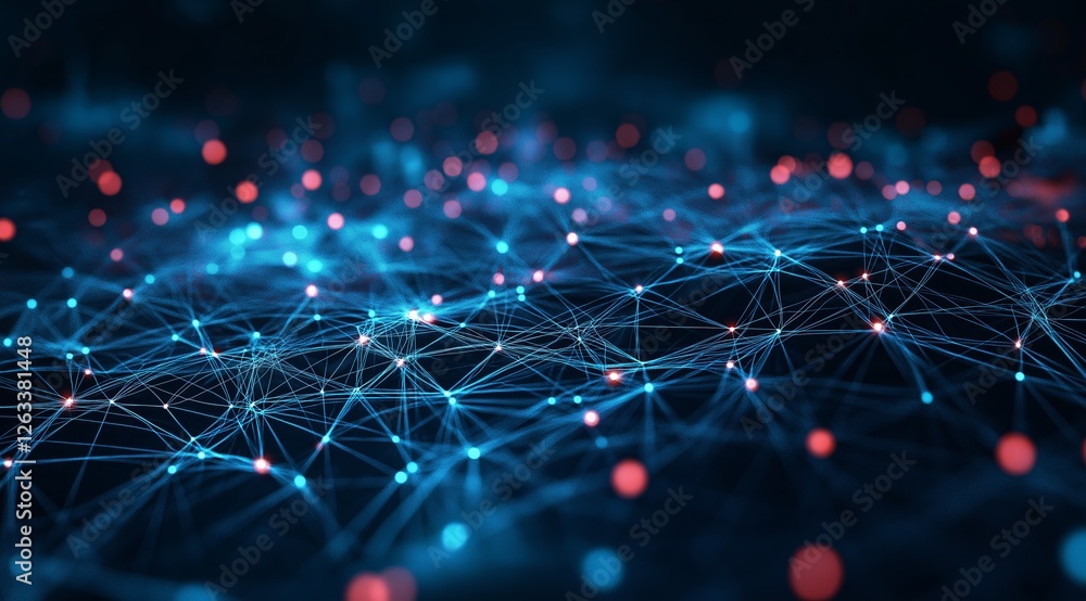 Poster a beauty futuristic abstract background in a high-tech style. shining lines and patterns resembling 