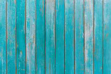 Wooden planks painted in teal, with a distressed and weathered finish, creating a rustic and textured background. Perfect for adding a touch of vintage charm.