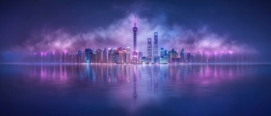 Shanghai Skyline at Night: A Breathtaking Reflection