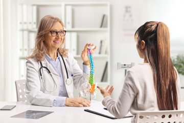 Female doctor with a patient at the office