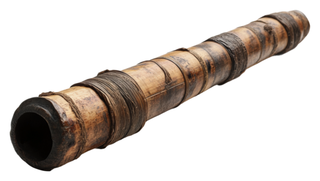 Crafting traditional bamboo flute workshop artistic creation studio isolated on transparent background