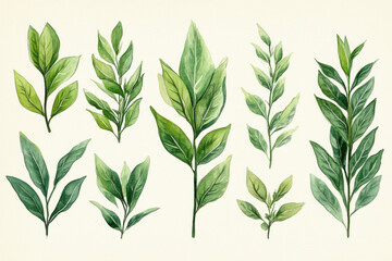 Obraz premium detailed representation of Artemisia ludoviciana with its characteristic leaves