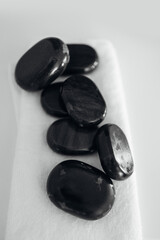 Hot stones for massage close up