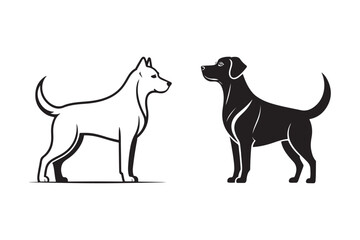 Stylized Dog Silhouette Logo Modern Pet Illustration for Branding