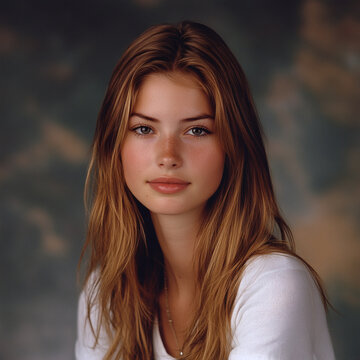 Yearbook photo of a young woman from the 2000s