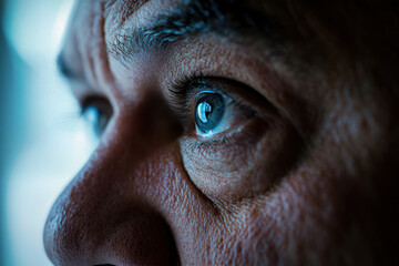 Close-up of a plus-size doctor’s face focused on a patient consultation