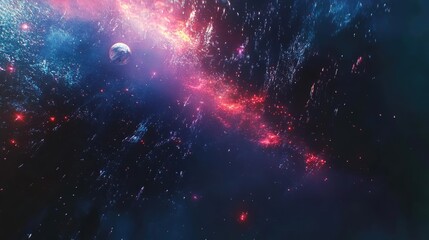 Celestial Night Sky Starry Planet Vista