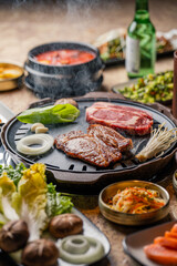 korean grilled beef steak 