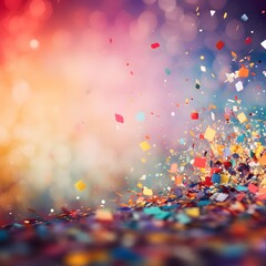 A colorful background with a lot of confetti