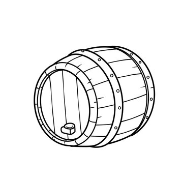 recommend clip art: wooden barrel sketch 