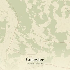 Vintage map of Galewice, Poland.