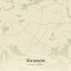 Obraz premium Vintage map of Abramów, Poland.