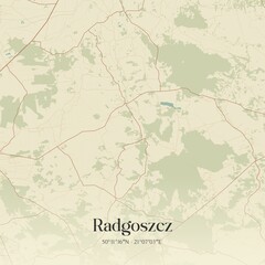 Vintage map of Radgoszcz, Poland.
