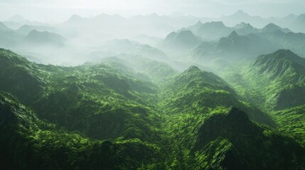Naklejka premium Mountain Range Landscape