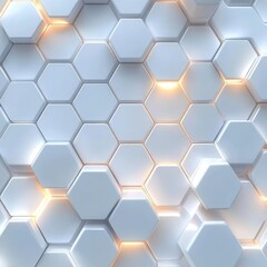 Obraz premium Futuristic White Hexagon Geometric Background