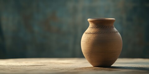 Brown Vase on Table