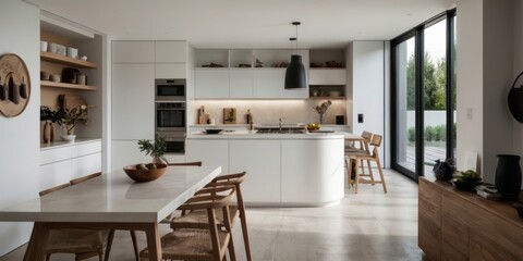 Modern Minimalist Kitchen Dining Area Design