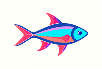 fish on white background