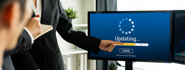 Software update on computer for brisk version of device software upgrade