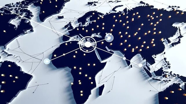 World Map Illustrating Viral Social Media Trend Distribution