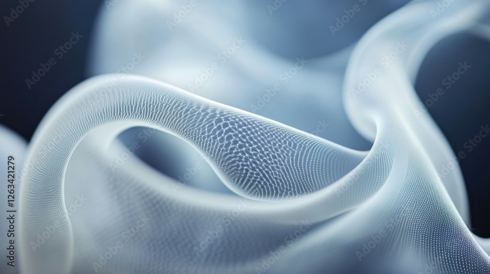 Poster A close-up shot of a white fabric with intricate texture and pattern