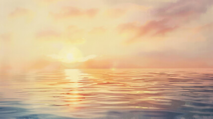 Obraz premium watercolor painting of a sunset