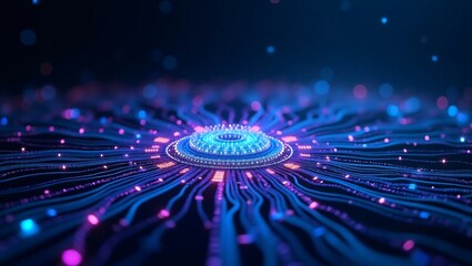 AI Connection Hub: Abstract Neural Network Data Flow