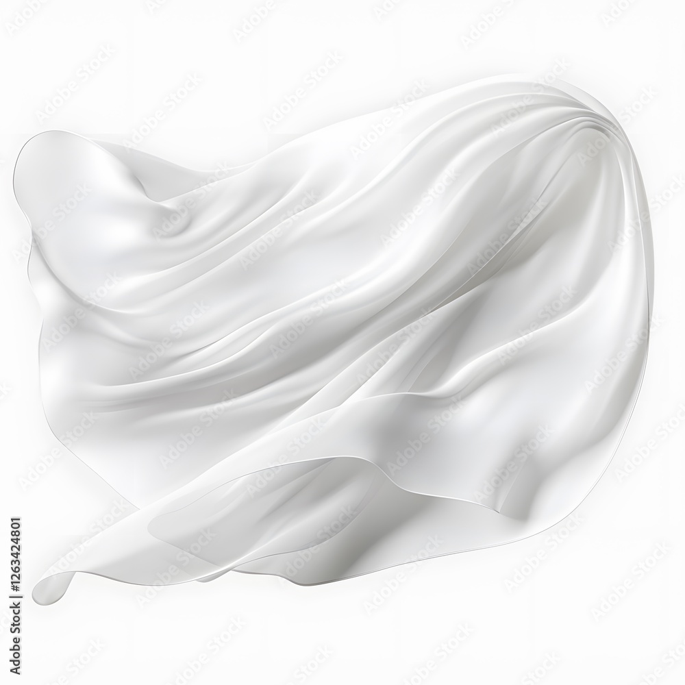 Poster a white fabric with a pattern on it