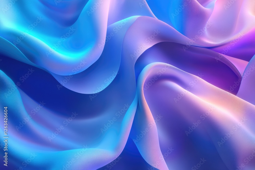 Poster a close-up shot of a beautiful purple and blue fabric with intricate patterns