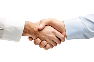 Two individuals shaking hands in a professional or casual setting